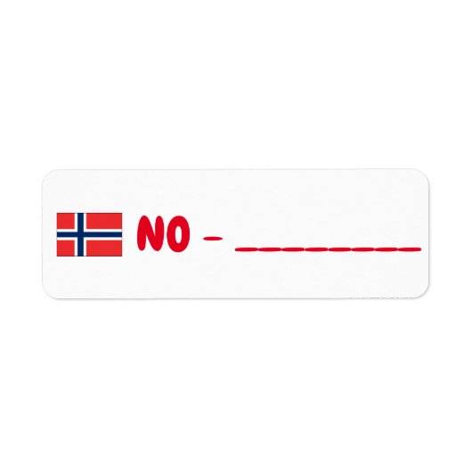 Étiquette Norvège (Devant)
