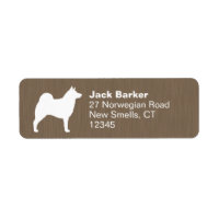 Norvégien Elkhound Dog Silhouette Adresse de retou