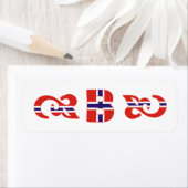 Étiquette norvégienne B Monogram (En situation)