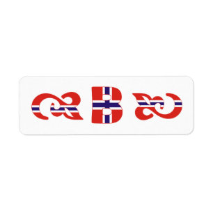 Étiquette norvégienne B Monogram