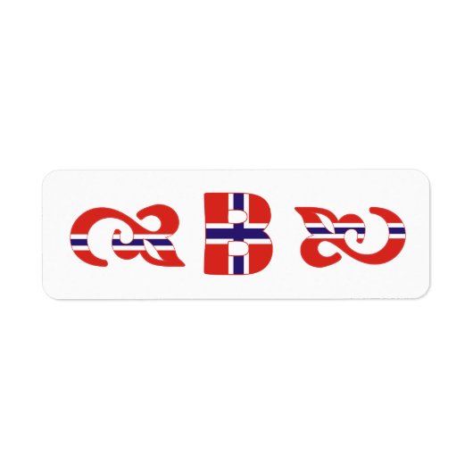 Étiquette norvégienne B Monogram (Devant)