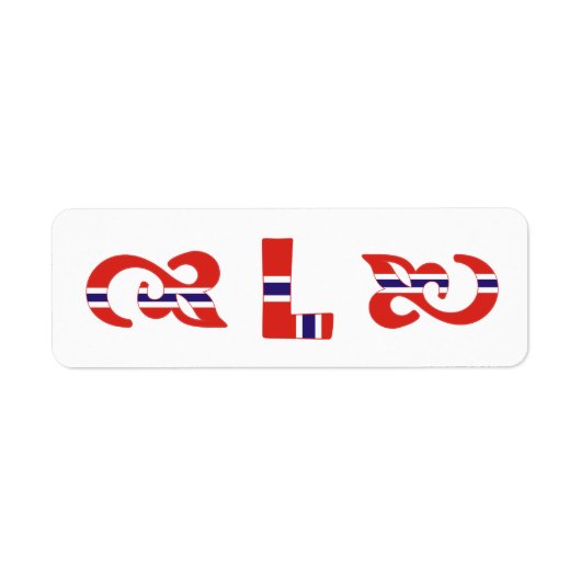 Étiquette norvégienne L de Monogram (Devant)