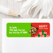 Étiquette Norwich Cairn Terrier Peek-a-boo Christmas (En situation)