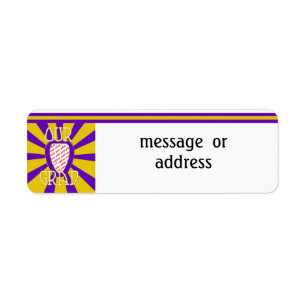 Étiquette Nos couleurs de l'école primaire Purple&Gold '