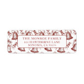 Étiquette Nostalgic Vintage Red Christmas Bells (Devant)