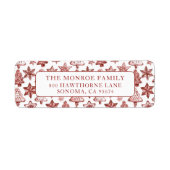 Étiquette Nostalgic Vintage Red Christmas Cookies (Devant)