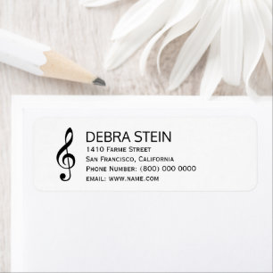 Étiquette Note et nom musicaux, simple et clair