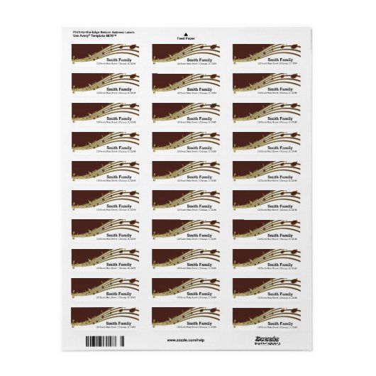 Étiquette Note musicale (Feuille entière)