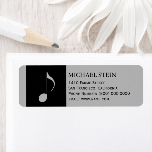 Étiquette note musicale, nom & (En situation)