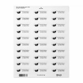 Étiquette Notes de musique élégantes de piano à queue Adress (Feuille entière)