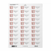 Étiquette Notes de musique et Fleurs Adresse de style rétro (Feuille entière)