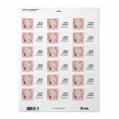 Étiquette Notes de musique et Fleurs Élégante adresse (Feuille entière)