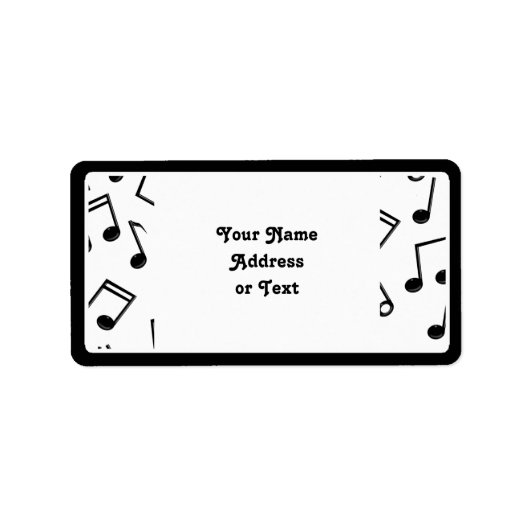 Étiquette Notes musicales (Devant)