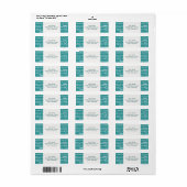 Étiquette Notes musicales Aqua Blue (Feuille entière)