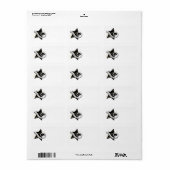 Étiquette Notes musicales Star Golden (Feuille entière)