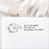 Étiquette Notes musicales tortueuses (En situation)