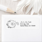 Étiquette Notes musicales tortueuses (En situation)