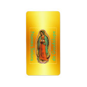 Étiquette Notre-Dame de Guadalupe (Devant)