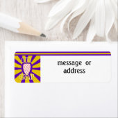 Étiquette NOTRE GRAD Couleurs École Purple&Gold 'ZOOM' Cadre (En situation)