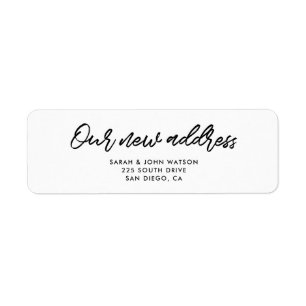 Étiquette Notre nouvelle adresse Adresse de retour mobile mo