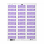 Étiquette Notre Nouvelle Ajout En Couleurs Violettes (Feuille entière)