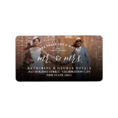 Étiquette Notre Premier Noël En Tant Que M. Et Mme Adresse P (Devant)