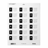 Étiquette notre première maison (mod noir et blanc) (Feuille entière)