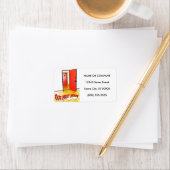 Étiquette notre première porte comique à domicile (En situation)