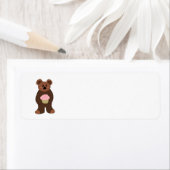 Étiquette Nounours avec Cupcake Rose (En situation)
