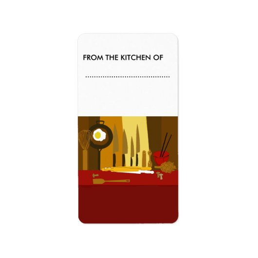 Étiquette Nourriture jarres Goodies Cuisine Cuisine Cuillère (Devant)