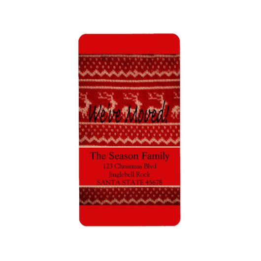 Étiquette Nous avons bougé ! Douleur de Noël moche (Devant)