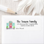 Étiquette Nous avons bougé ! Maison de Noël (En situation)