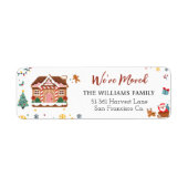 Étiquette Nous avons déménagé l'arbre de Noël Nouvelle maiso (Devant)