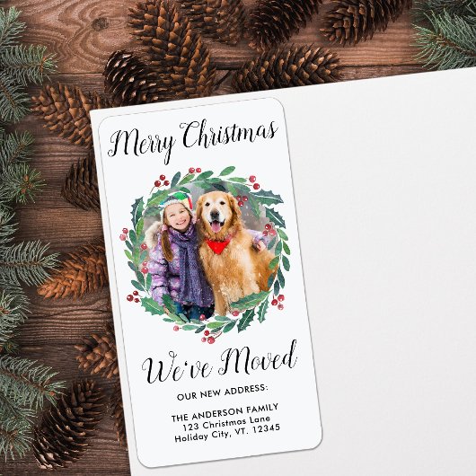 Étiquette Nous avons déménagé Nouvelle Maison Verdure Wreath