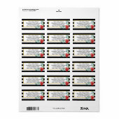 Étiquette Nous avons déplacé des bandes noires et blanches a (Feuille entière)