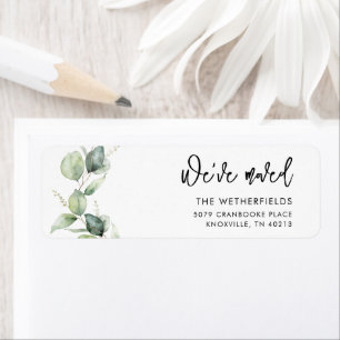Étiquette Nous avons déplacé Eucalyptus Moving Adresse de re