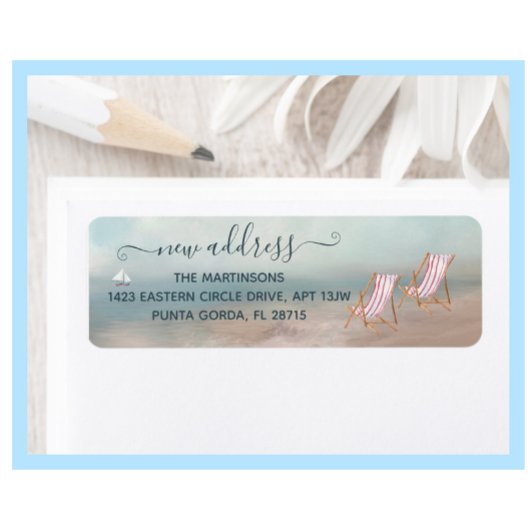 Étiquette Nous avons déplacé Plage Nouvelle Adresse Déplacer