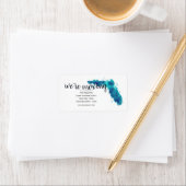 Étiquette Nous déménageons l'aquarelle Floride (En situation)