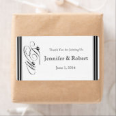 Étiquette Nous faisons Cadre moderne Noir et Blanc Bouteille (En situation)