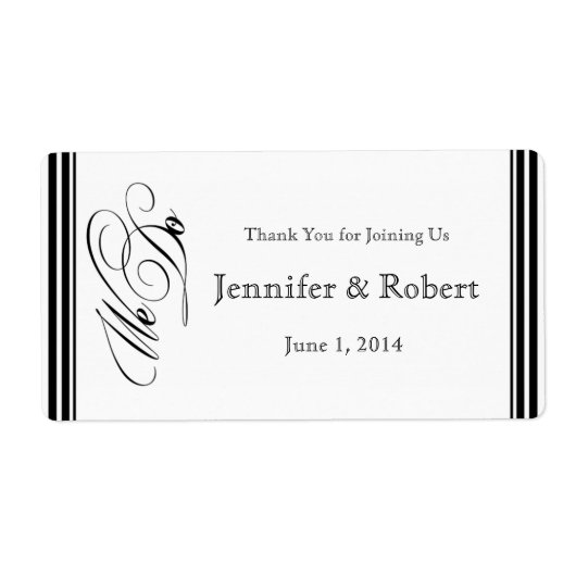 Étiquette Nous faisons Cadre moderne Noir et Blanc Bouteille (Devant)