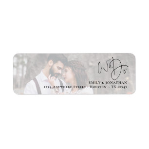 Étiquette Nous faisons Photo Nom de retour Adresse Mariage