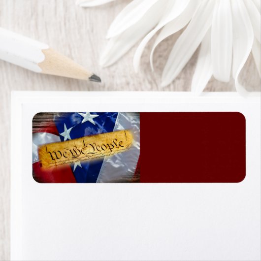 Étiquette Nous Le Peuple Drapeau Américain (En situation)