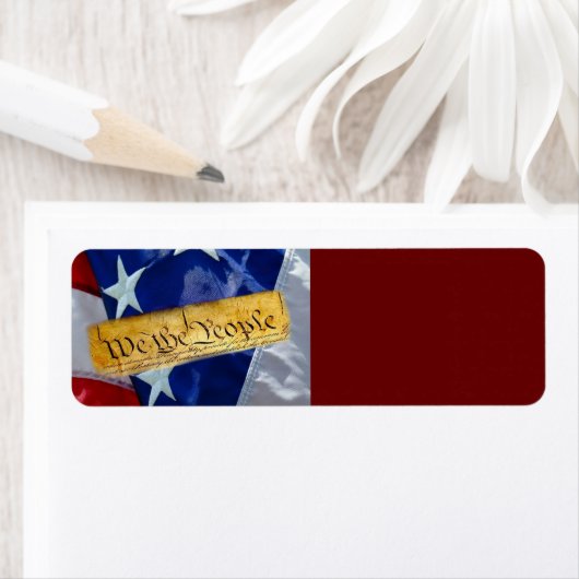 Étiquette Nous Le Peuple Drapeau Américain (En situation)