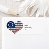 Étiquette Nous Le Peuple Le Coeur Du Drapeau Américain (En situation)