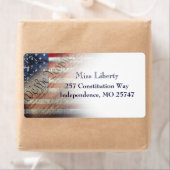 Étiquette Nous Le Peuple Le Drapeau Vintage Américain (En situation)