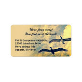 Étiquette Nous nous sommes envolés ! Nouvelle adresse de pél (Devant)