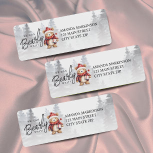 Étiquette Nous pouvons attendre le Baby shower d'hiver