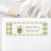 Étiquette Nous Vous Aimons Tellement Matcha Mail Bow Gingham (En situation)