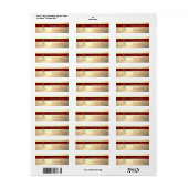 Étiquette Nous Vous Souhaitons Un Joyeux Noël, Arbre D'Or (Feuille entière)