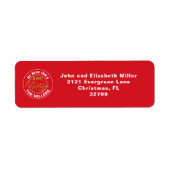 Étiquette Nous vous souhaitons un joyeux Noël rouge (Devant)